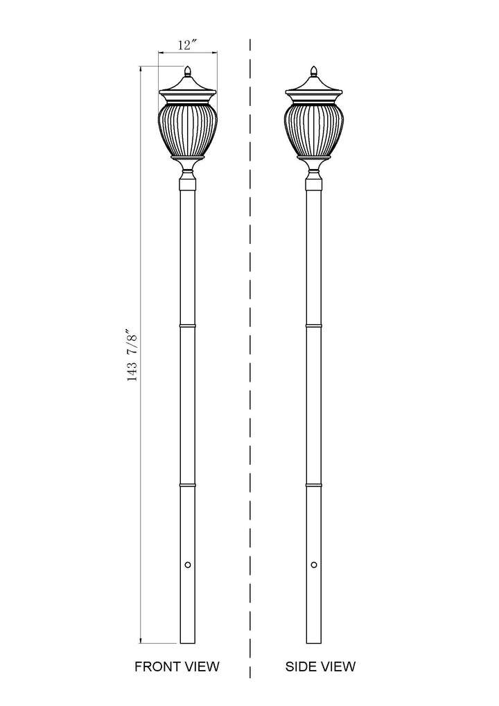 Davina - 4 Light Outdoor Post Light (5016PHBR-5009P120)