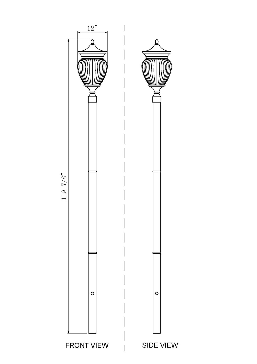 Davina - 4 Light Outdoor Post Light (5016PHBR-5009P96)
