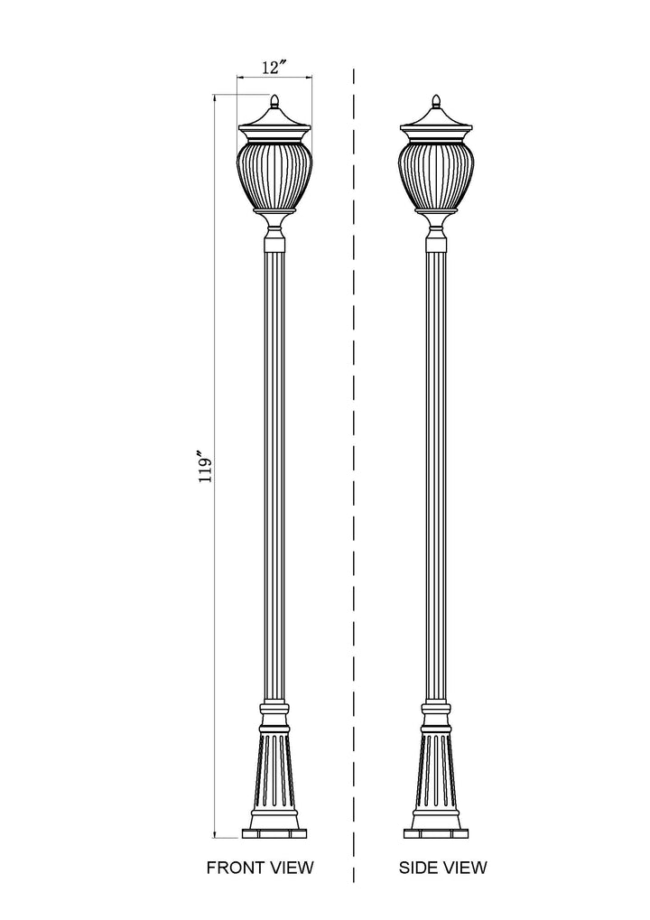 Davina - 4 Light Outdoor Post Light (5016PHBR-5011P)