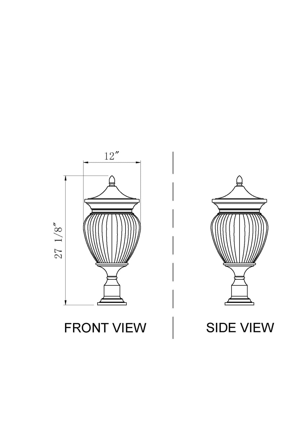 Davina - 4 Light Outdoor Pier Mount Light