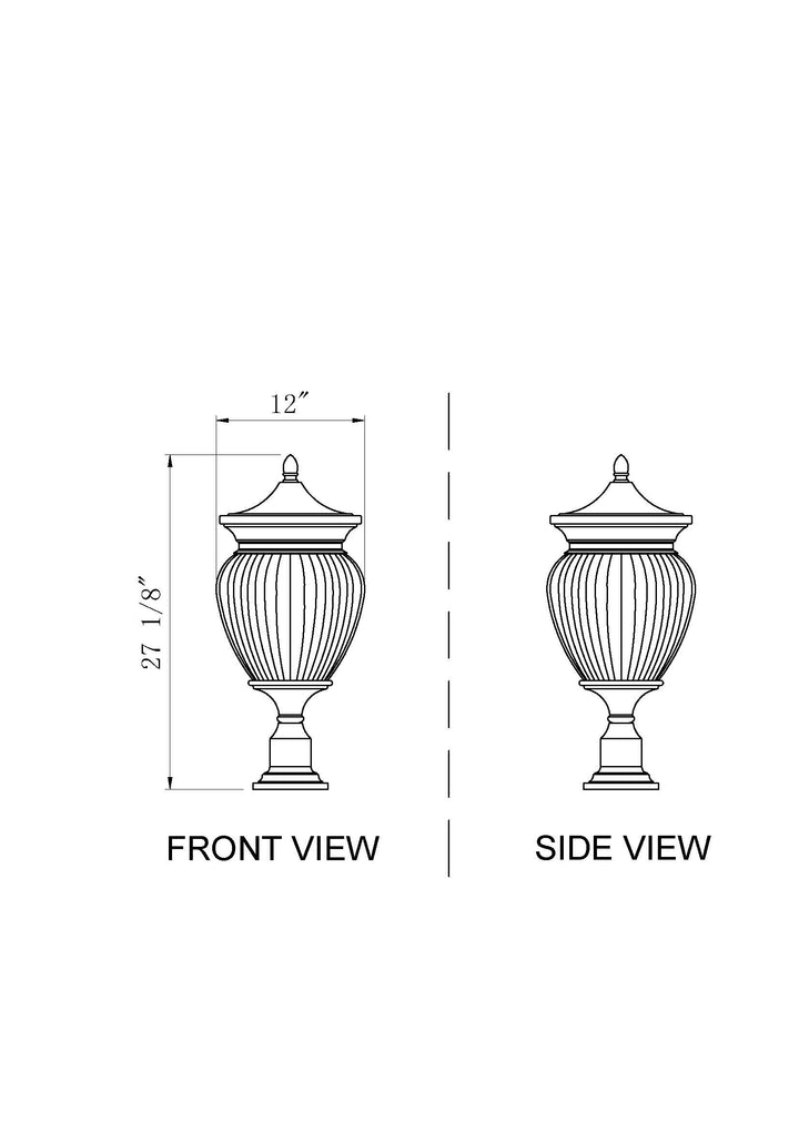 Davina - 4 Light Outdoor Pier Mount Light