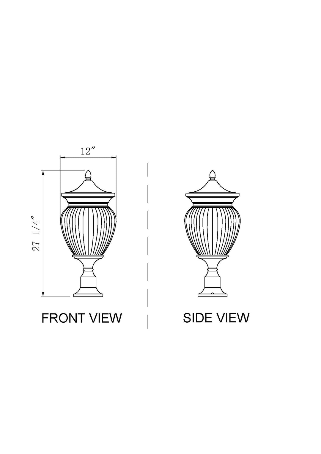 Davina - 4 Light Outdoor Pier Mount Light (5016PHBR-553PM)