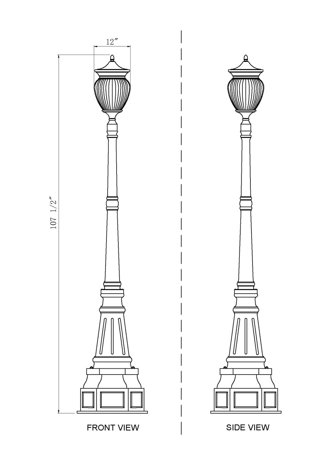 Davina - 4 Light Outdoor Post Light