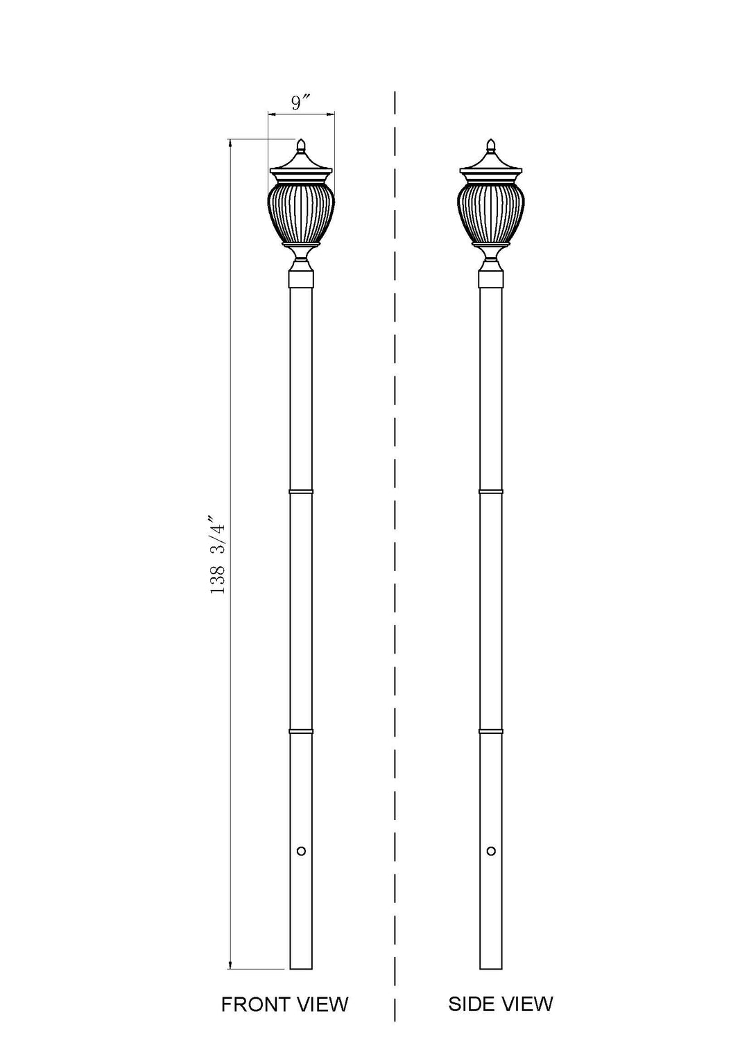 Davina - 3 Light Outdoor Post Light (5016PHMR-5009P120)