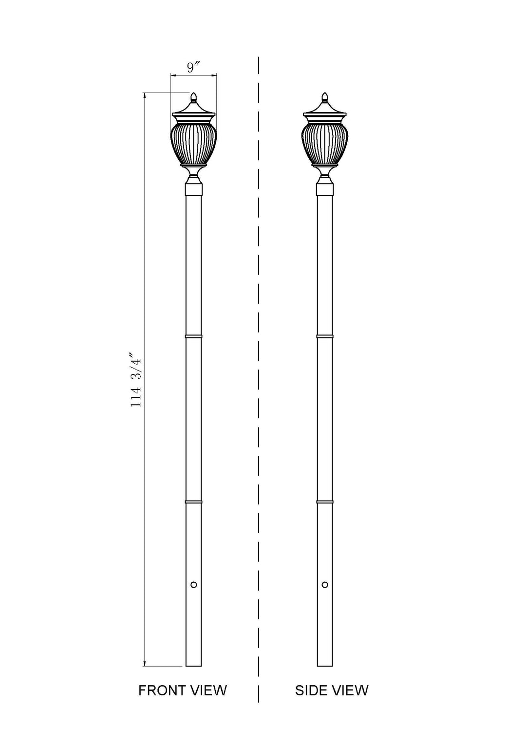 Davina - 3 Light Outdoor Post Light (5016PHMR-5009P96)