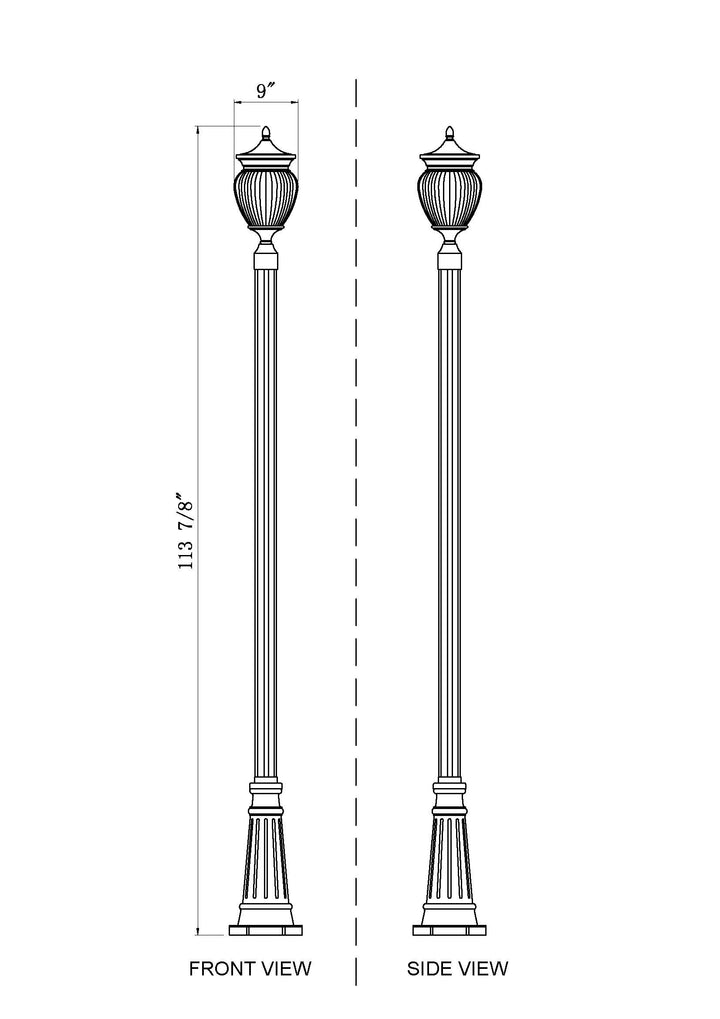 Davina - 3 Light Outdoor Post Light (5016PHMR-5011P)