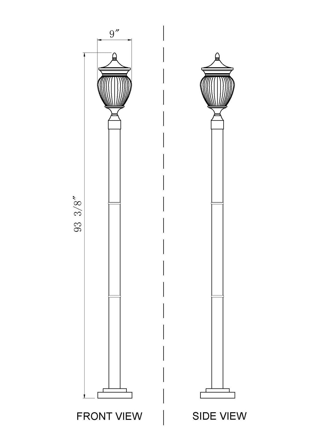 Davina - 3 Light Outdoor Post Light
