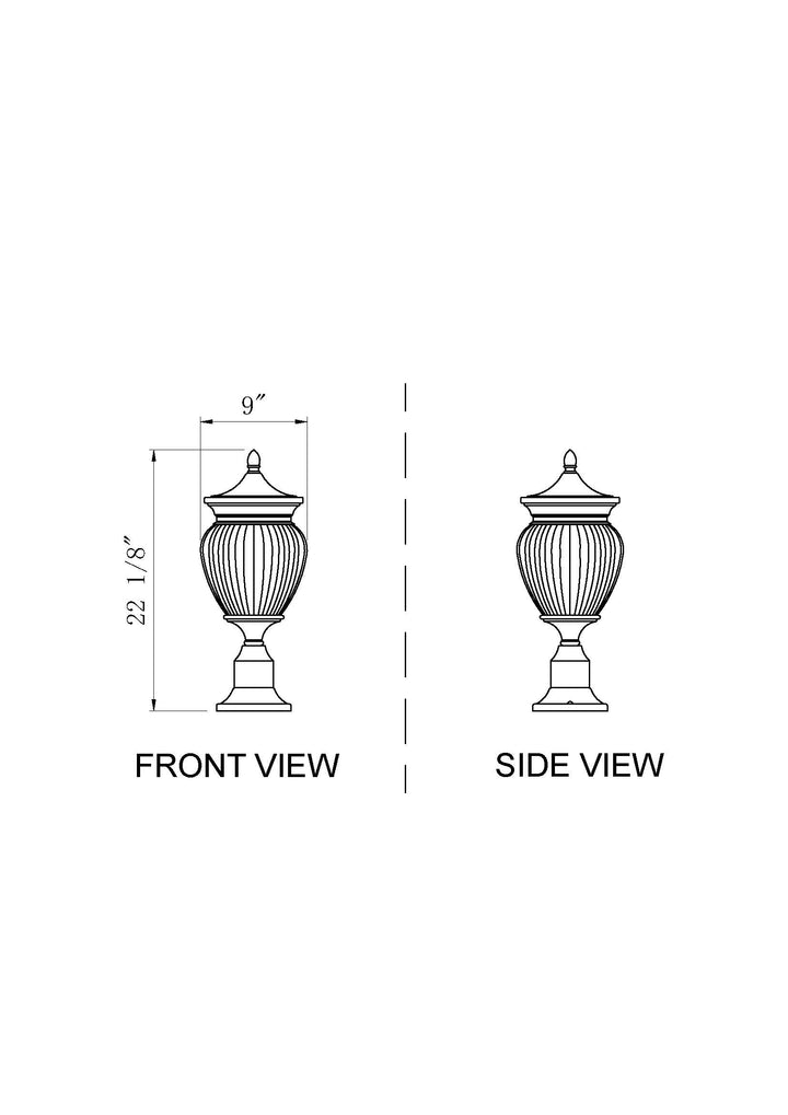 Davina - 3 Light Outdoor Pier Mount Light (5016PHMR-553PM)