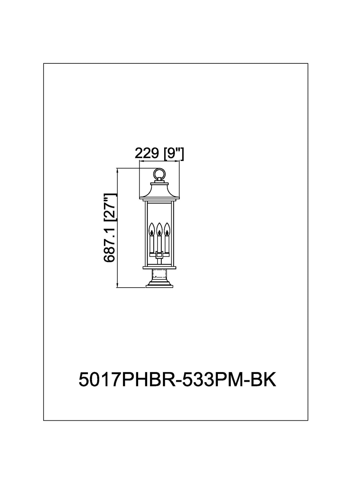 Tiberius - Outdoor Pier Mount Light