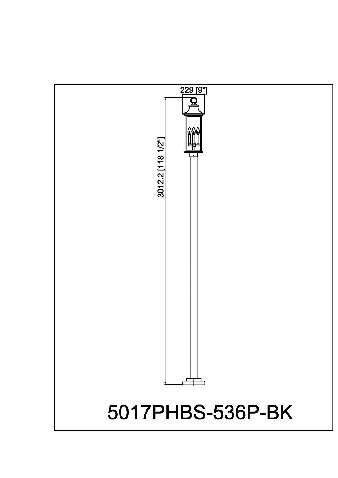 Tiberius - 4 Light Outdoor Post Light (5017PHBS-536P)