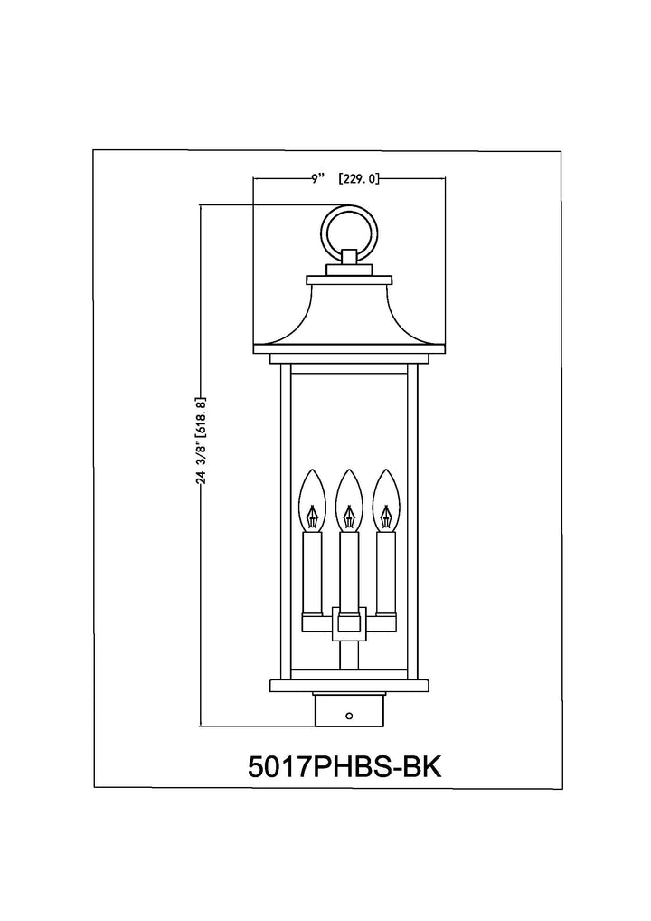 Tiberius - Outdoor Post Light
