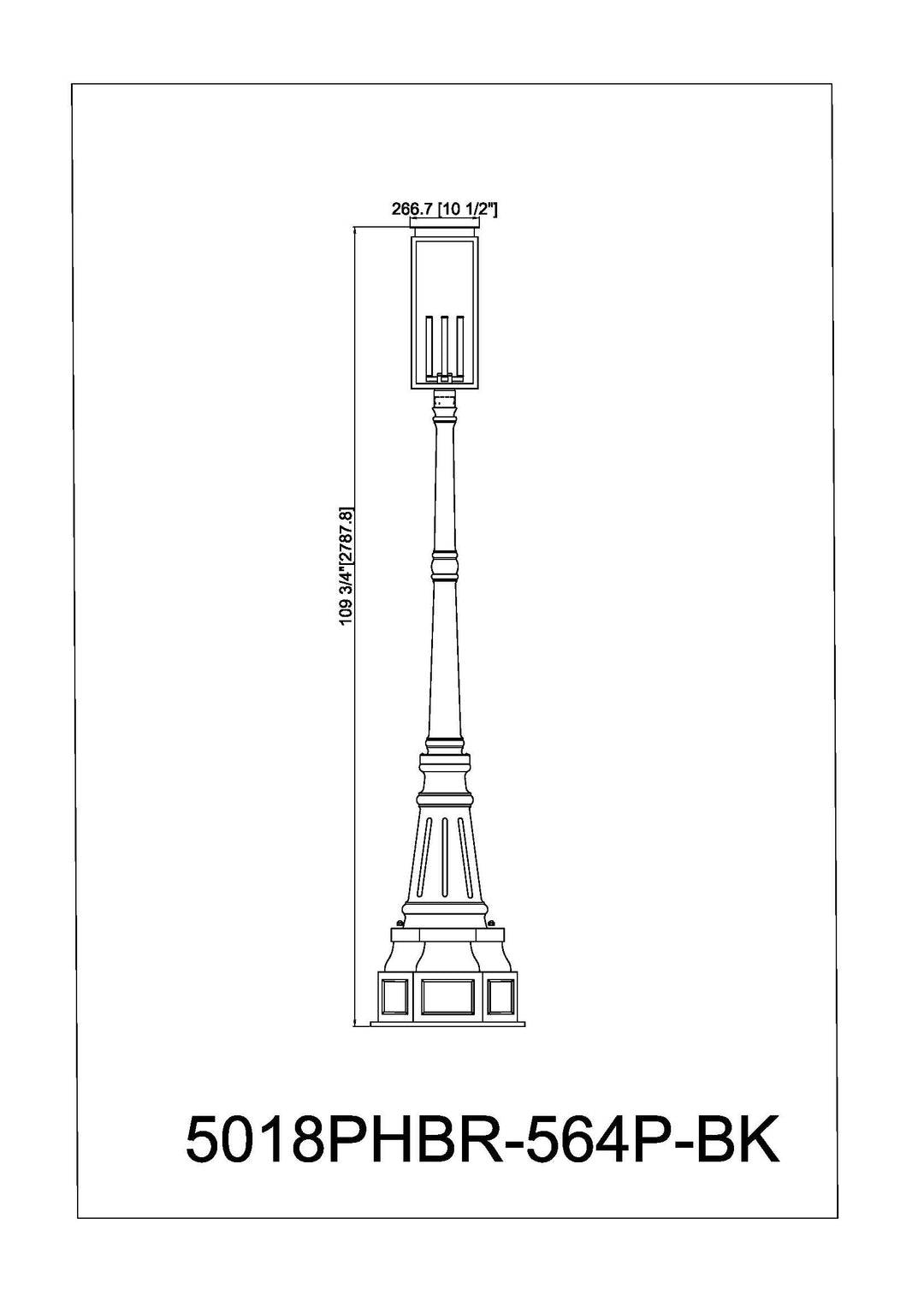 Nova - Outdoor Post Light (5018PHBR-564P)
