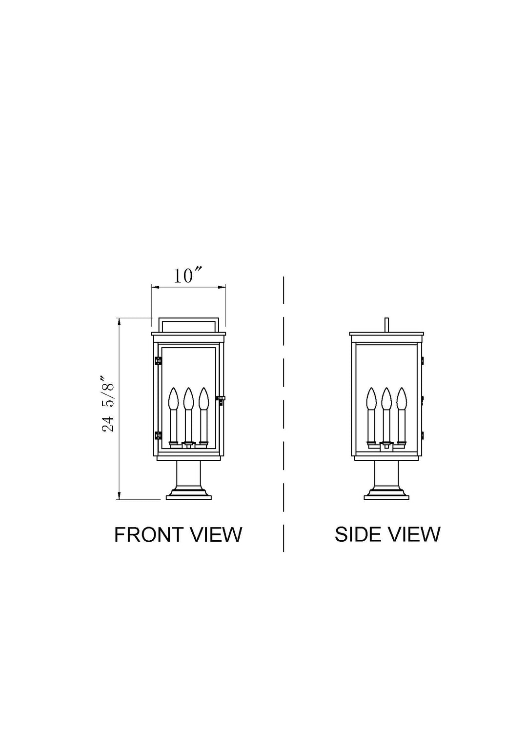 Hartwell - Outdoor Pier Mount Light