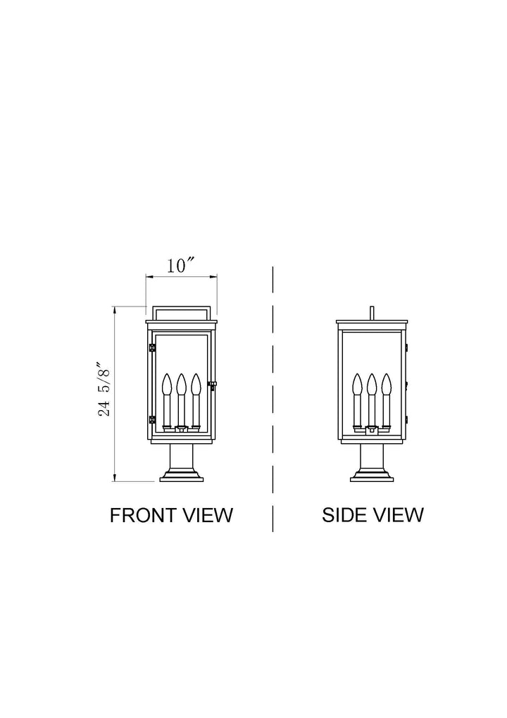 Hartwell - Outdoor Pier Mount Light