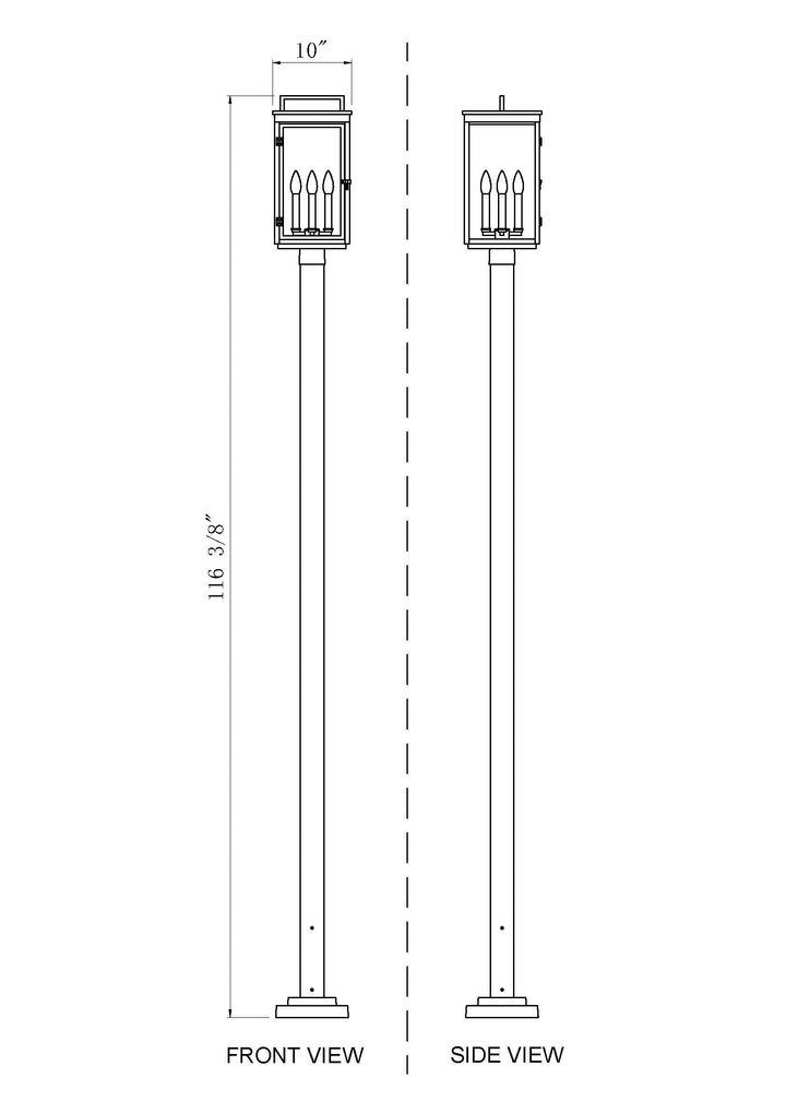 Hartwell - 4 Light Outdoor Post Light