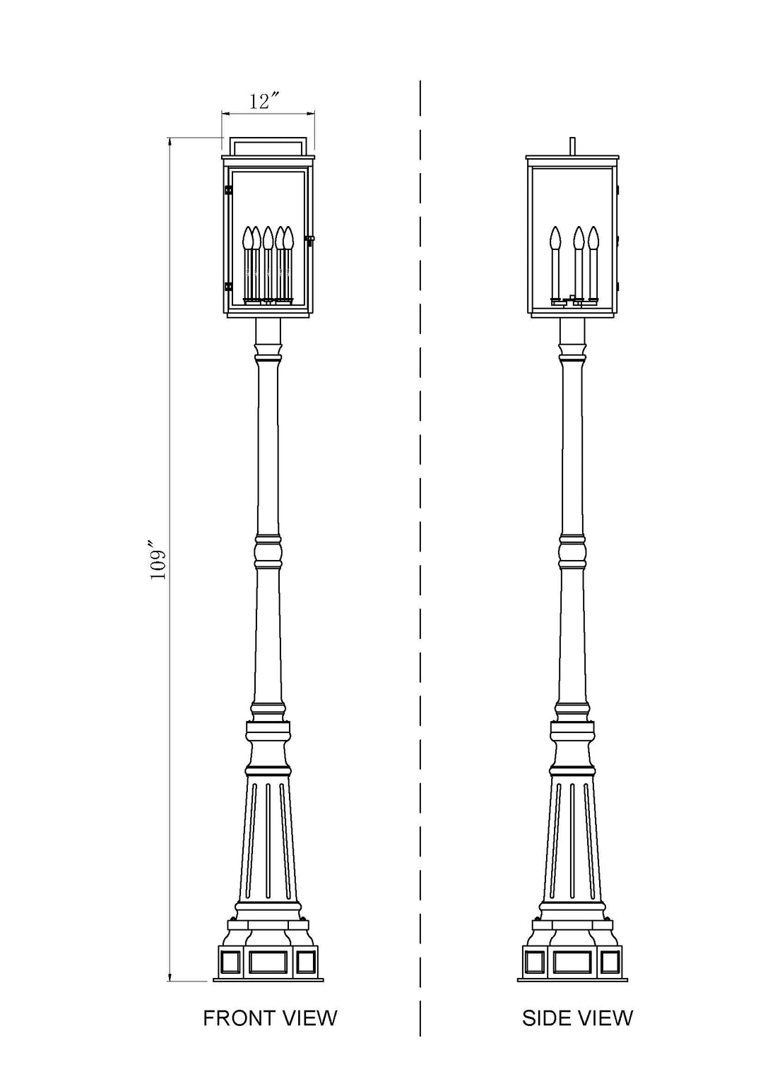 Hartwell - 5 Light Outdoor Post Light
