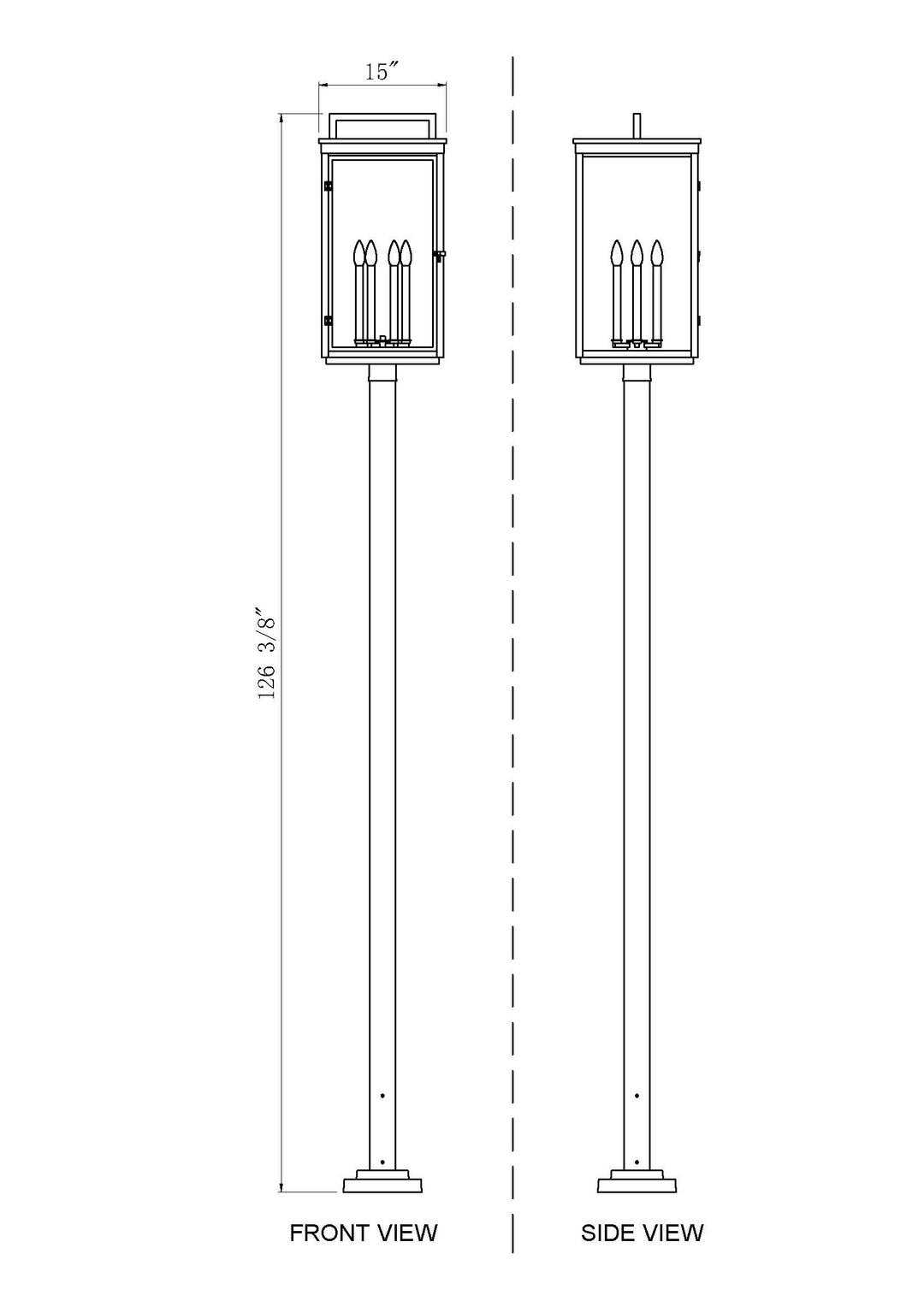 Hartwell - 6 Light Outdoor Post Light