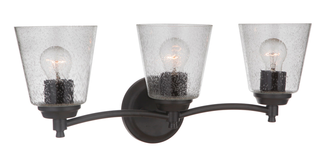Tyler Vanity Light in Flat Black by Craftmade