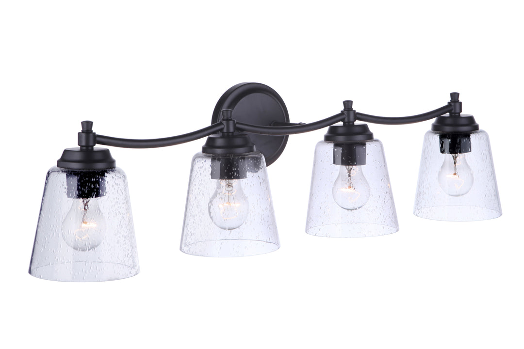 Tyler Vanity Light in Flat Black by Craftmade
