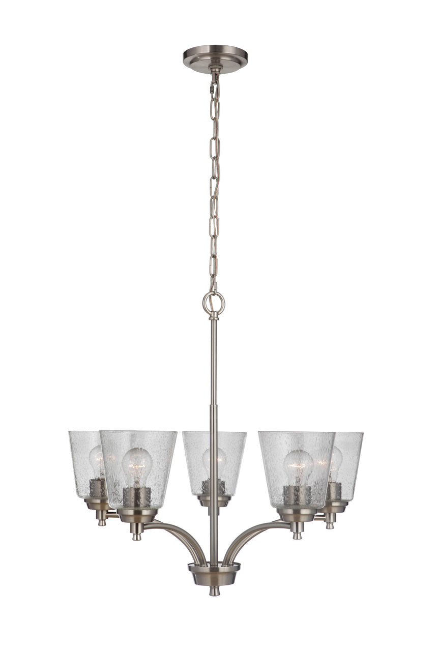 Tyler 5-Light Chandelier in Brushed Polished Nickel by Craftmade