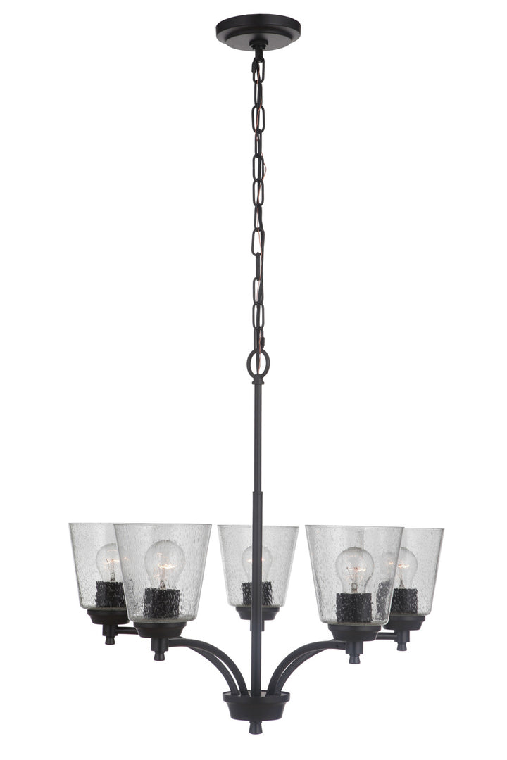 Tyler 5-Light Chandelier in Flat Black by Craftmade