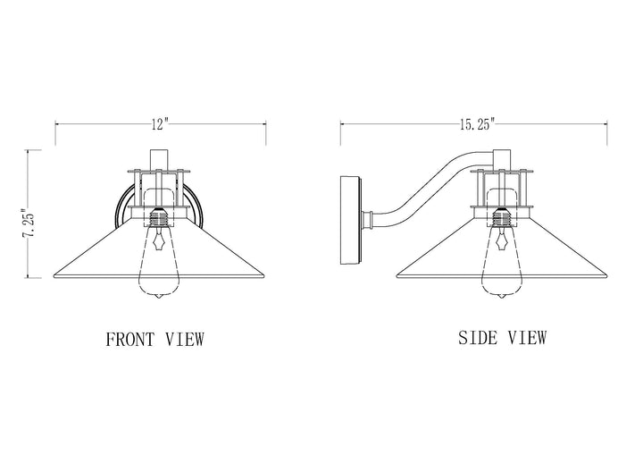 RLM - 1 Light Outdoor Wall Light