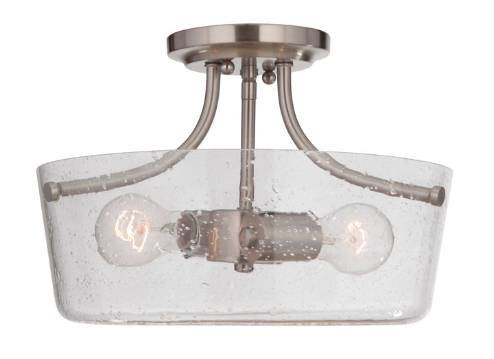 Tyler 2-Light Semi-Flush Mount in Brushed Polished Nickel by Craftmade