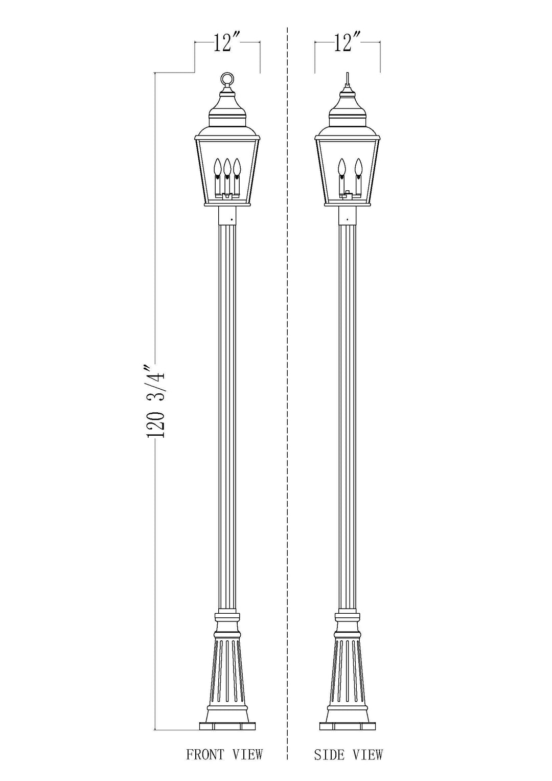 Raphael - 3 Light Outdoor Post Light (5029PHBR-5011P)