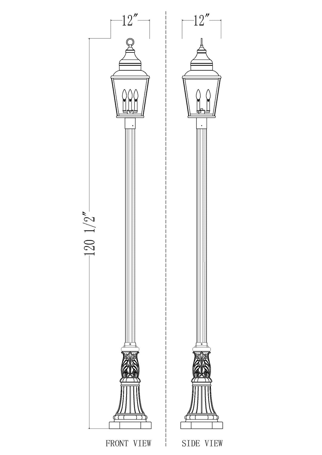 Raphael - 3 Light Outdoor Post Light (5029PHBR-518P)