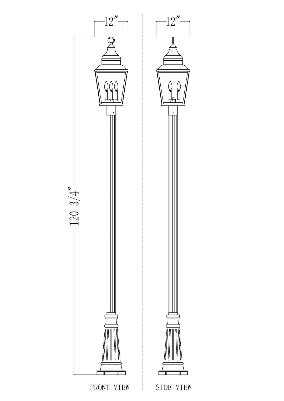 Raphael - 3 Light Outdoor Post Light (5029PHBR-519P)