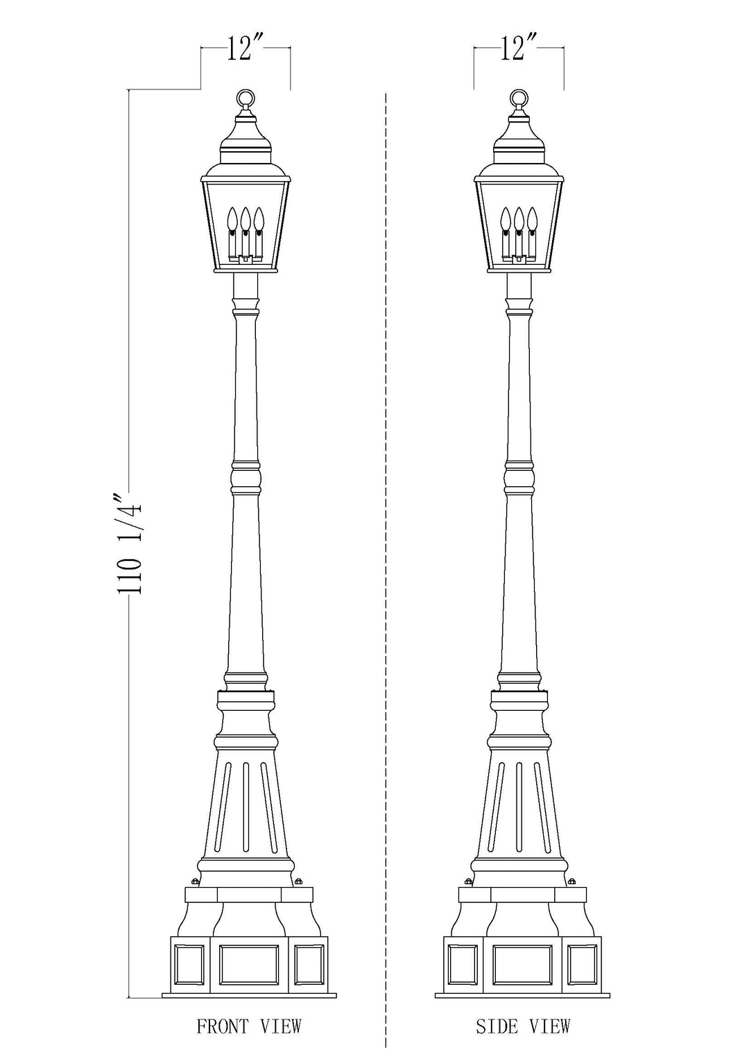 Raphael - 3 Light Outdoor Post Light