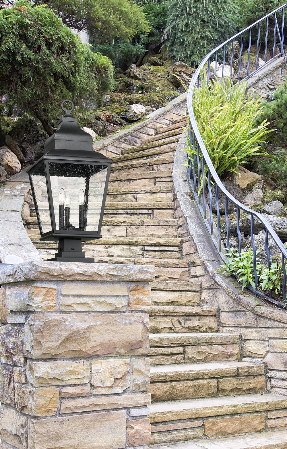 Raphael - 3 Light Outdoor Pier Mount Light (5029PHBS-SQPM)