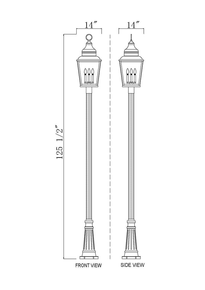 Raphael - 4 Light Outdoor Post Light (5029PHXLR-5011P)