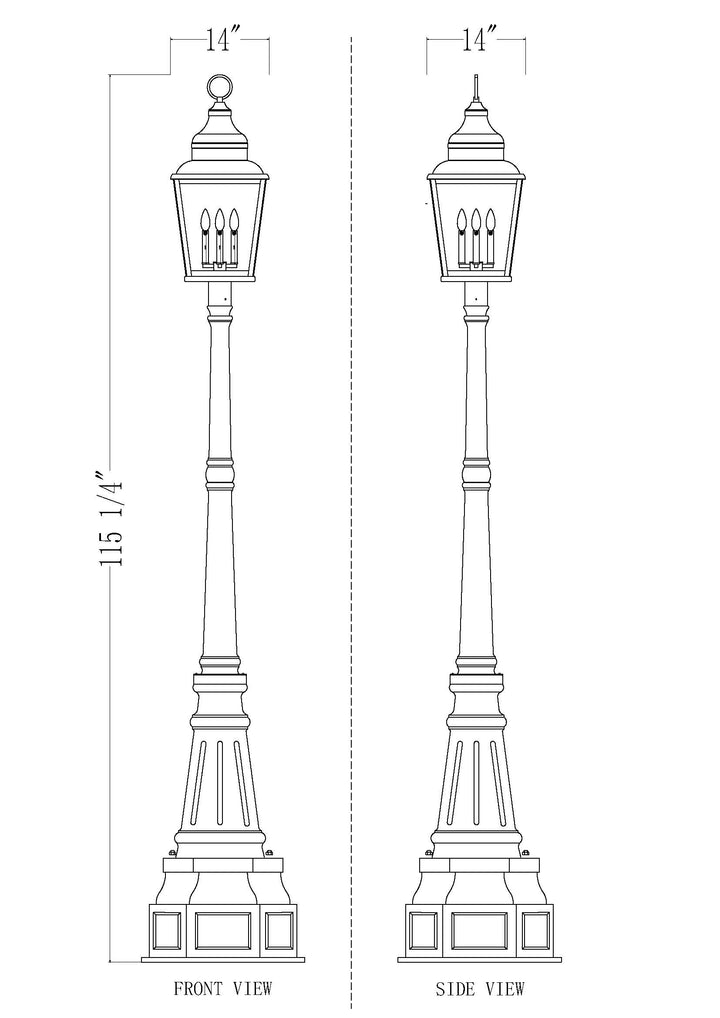 Raphael - 4 Light Outdoor Post Light