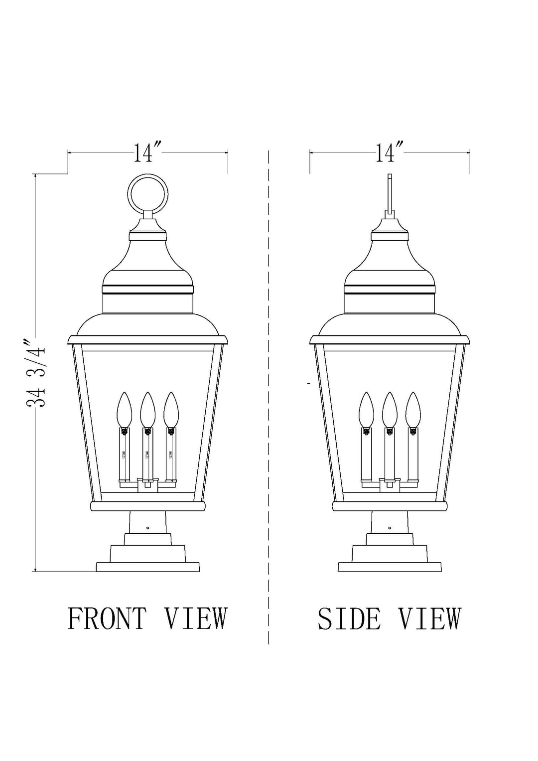 Raphael - 4 Light Outdoor Pier Mount Light (5029PHXLS-LSQPM)