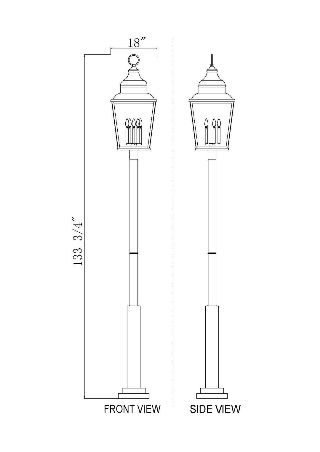 Raphael - 5 Light Outdoor Post Light