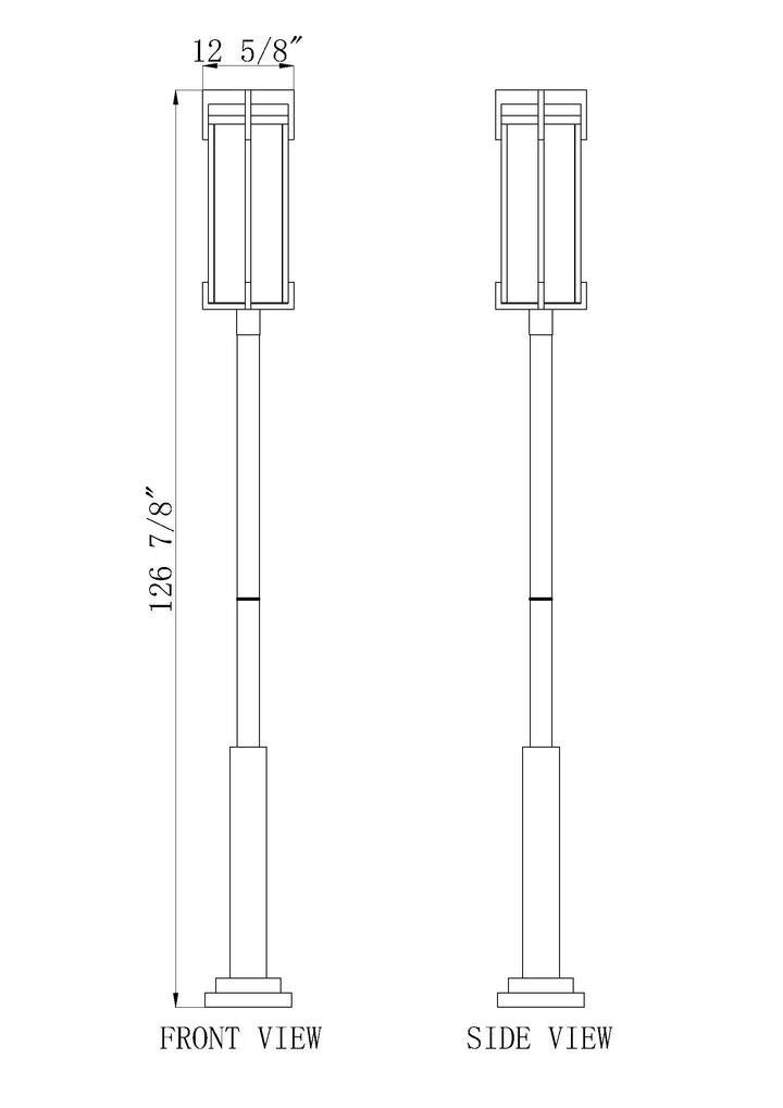 Fortis - 3 Light Outdoor Post Light (5031PHXLR-5010P)