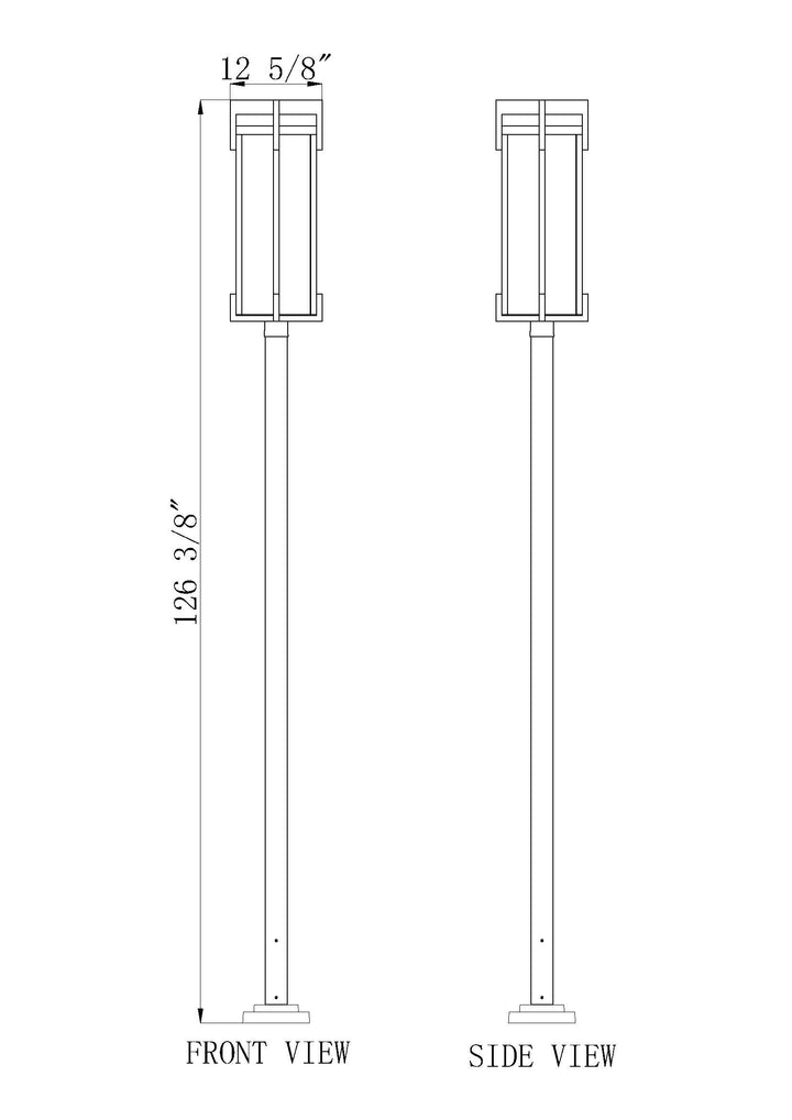 Fortis - 3 Light Outdoor Post Light