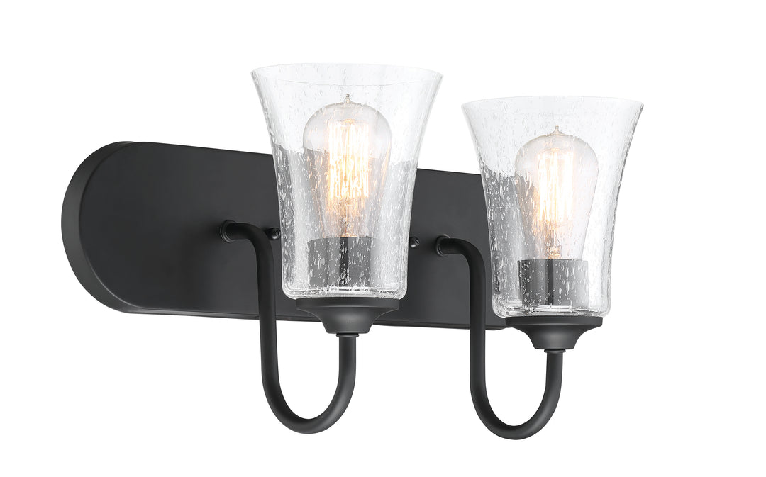 Gwyneth Vanity Light in Flat Black by Craftmade