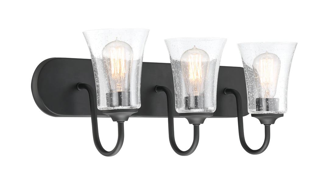 Gwyneth Vanity Light in Flat Black by Craftmade
