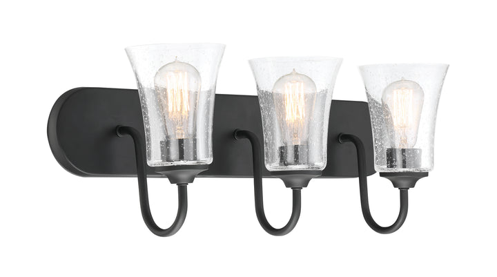 Gwyneth Vanity Light in Flat Black by Craftmade