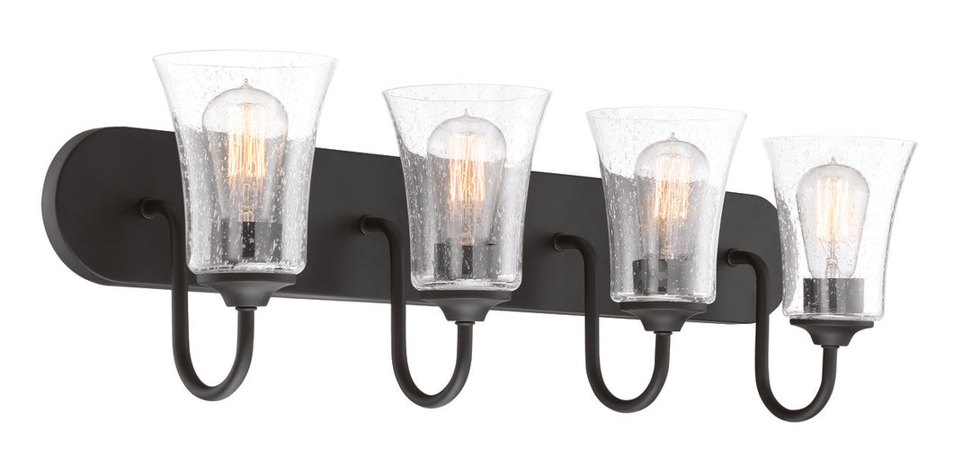 Gwyneth Vanity Light in Flat Black by Craftmade