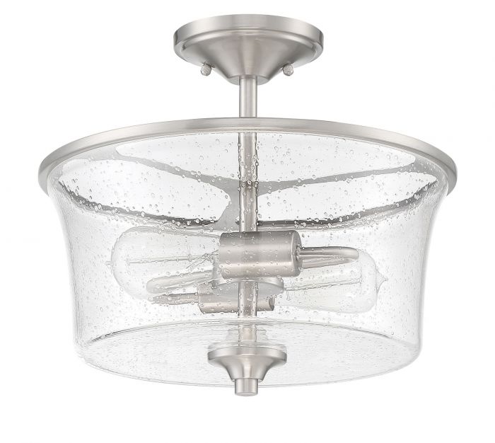 Gwyneth 2-Light Convertible Semi-Flush Mount in Brushed Polished Nickel by Craftmade