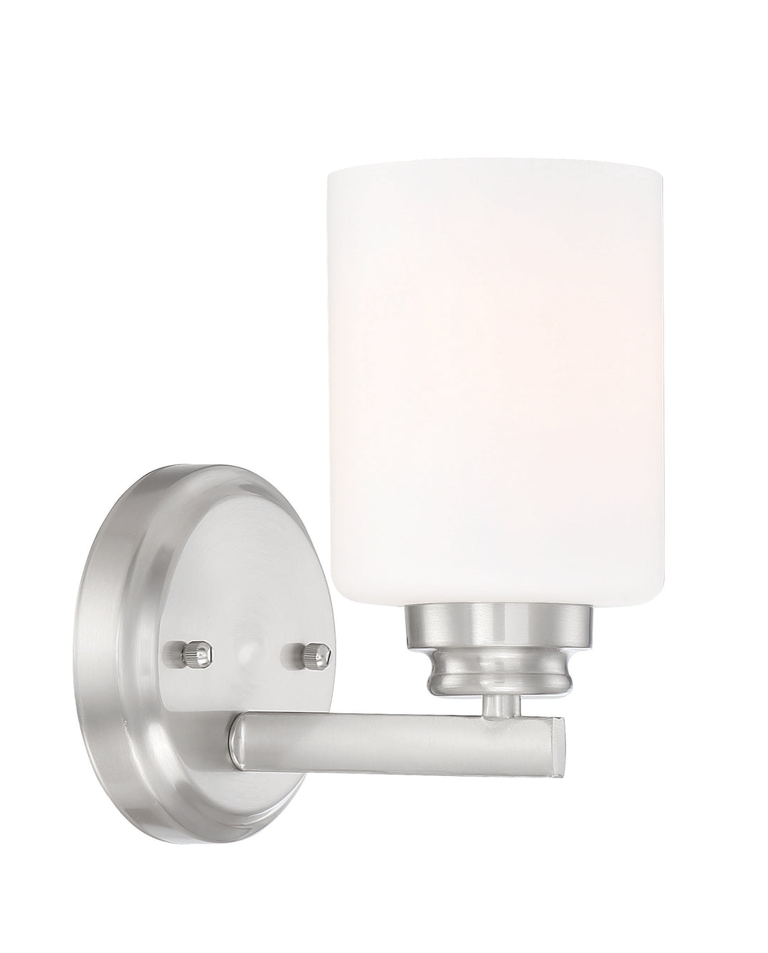 Bolden Wall Sconce in Brushed Polished Nickel / White Glass by Craftmade