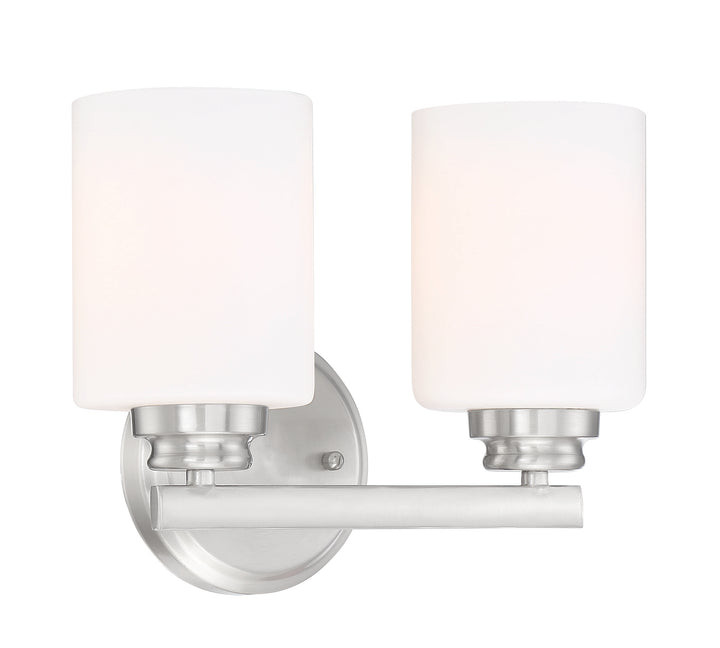 Bolden Vanity Light in Brushed Polished Nickel / White Glass by Craftmade