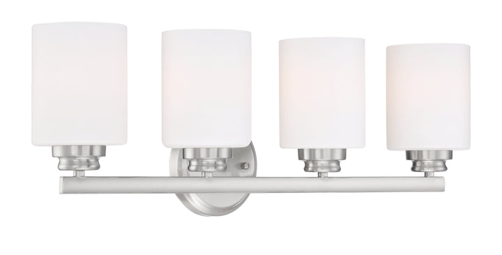 Bolden Vanity Light in Brushed Polished Nickel / White Glass by Craftmade