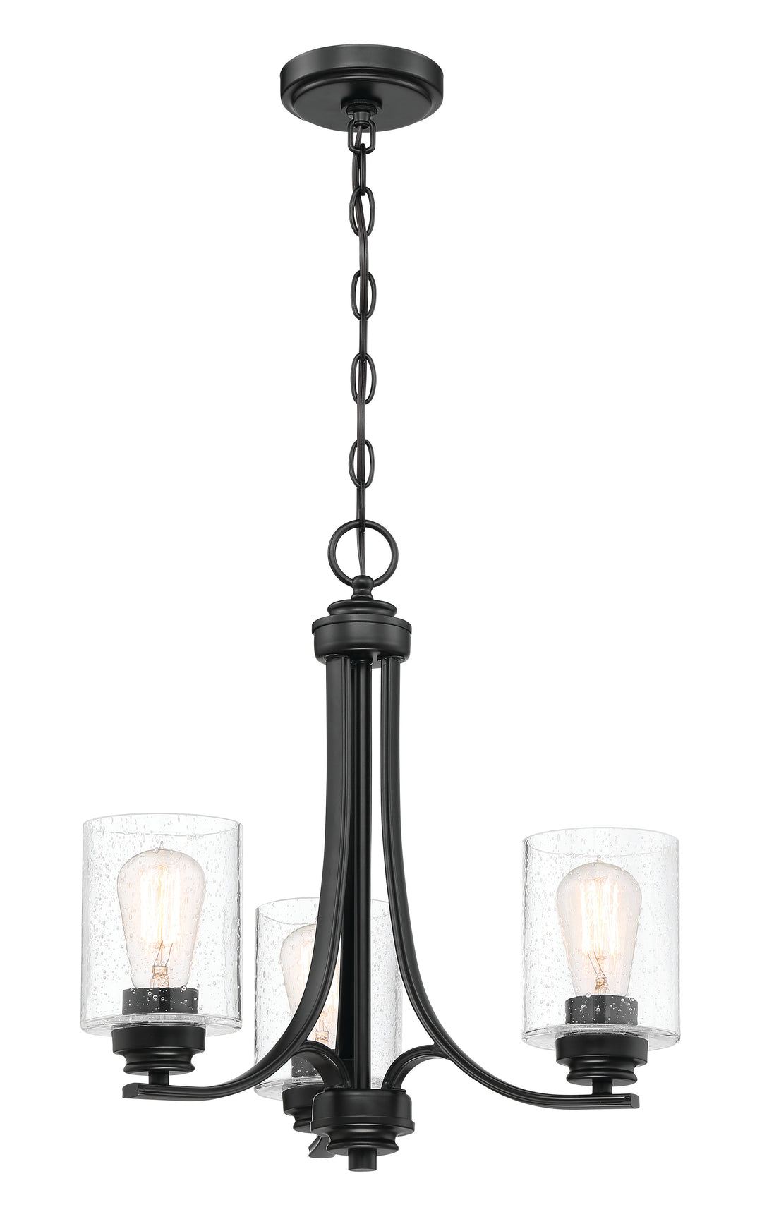 Bolden Chandelier in Flat Black by Craftmade