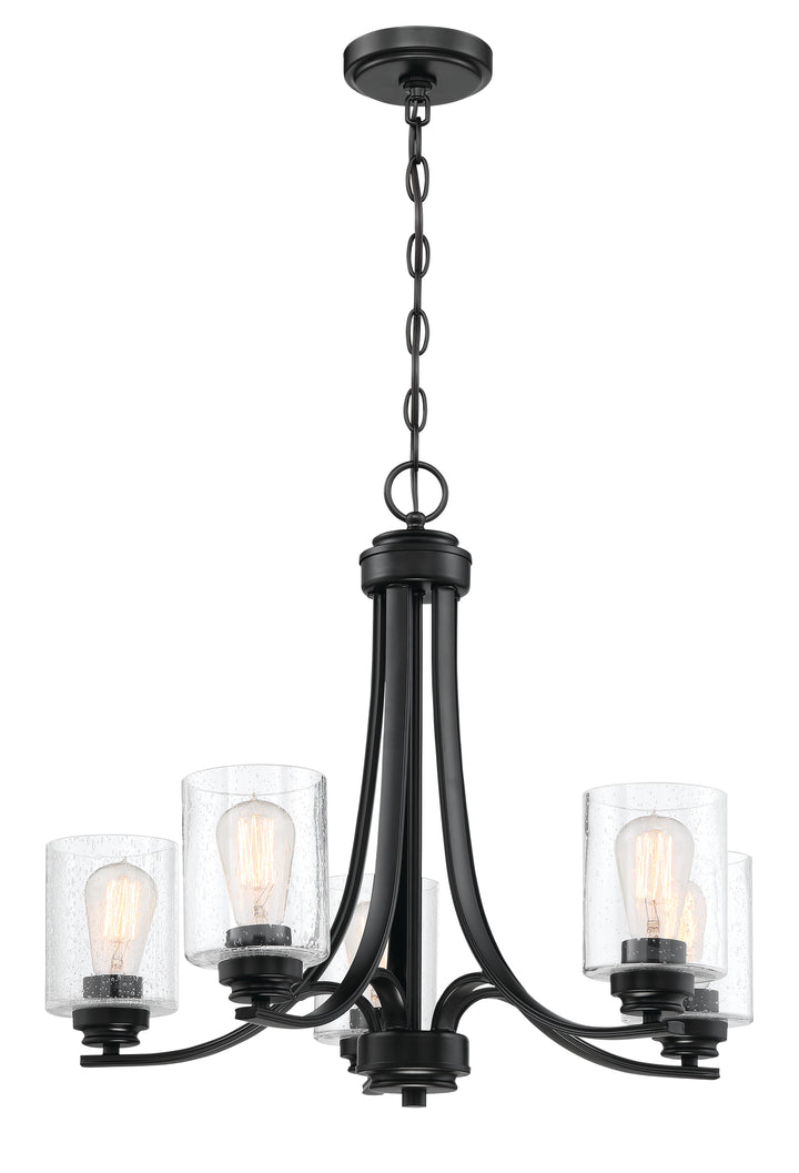 Bolden Chandelier in Flat Black by Craftmade