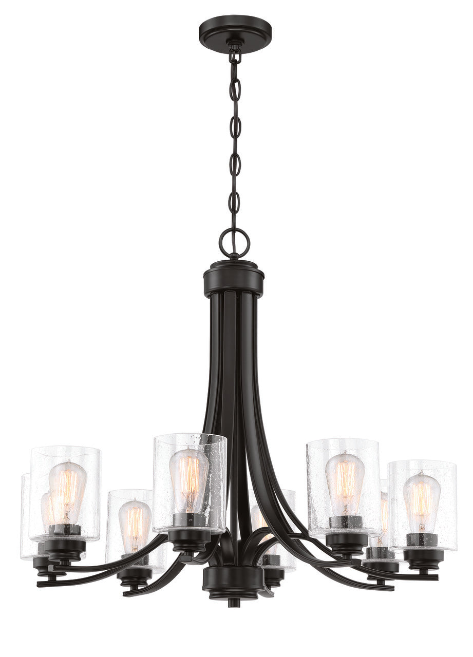 Bolden Chandelier in Flat Black by Craftmade