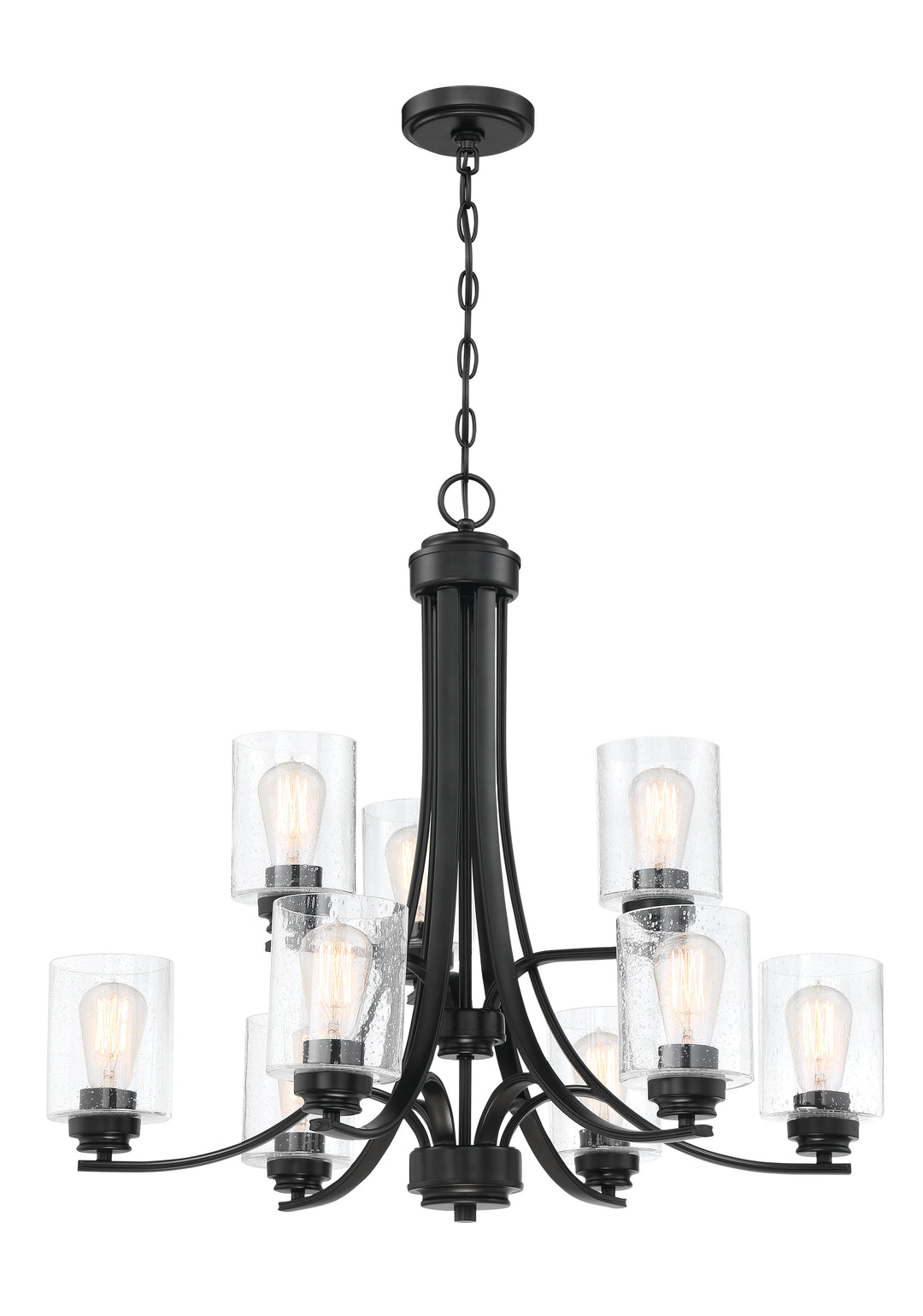 Bolden Chandelier in Flat Black by Craftmade